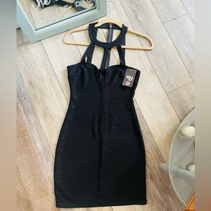 NWT ‼️SEXY SOLEMIO BLACK STRETCHY DRESS